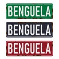 Angola Benguela road sign Symbol Travel and Business Royalty Free Stock Photo