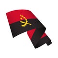 Angola flag wavy abstract background. Vector illustration Royalty Free Stock Photo