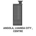 Angola, Luanda City , Centre travel landmark vector illustration