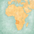 Map of Africa - Angola Royalty Free Stock Photo