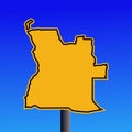 Angola map sign