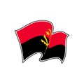 Angola national flag. Vector illustration. Luanda