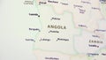 Angola on a Map