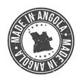 Angola Symbol. Silhouette Icon Map. Design Grunge Vector. Product Export Seal.