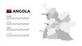 Angola vector map infographic template. Slide presentation. Global business marketing concept. Color country. World