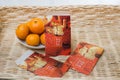 Angpao On Bucket is Special Gift When Chinese new year & x28;imlek& x29; or Lunar New Year Royalty Free Stock Photo