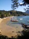boats and paradise beach in Angra dos Reis