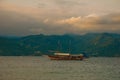 Angra dos Reis, Brazil, Ilha Grande: Beautiful scenery with ships overlooking the sea and mountains Royalty Free Stock Photo