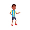 angry african boy shouting on team player cartoon vector