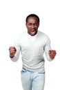 Angry african man screaming Royalty Free Stock Photo
