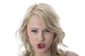 Angry Agitated Cross Young Woman Royalty Free Stock Photo