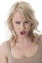 Angry Agitated Furious Young Woman Royalty Free Stock Photo