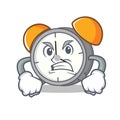 Angry alarm clock mascot cartoon