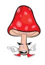 Angry amanita cartoon