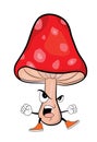 Angry amanita cartoon