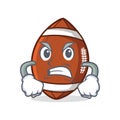 Angry American football character cartoon