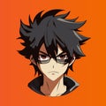 Angry Anime Character Vector Illustration