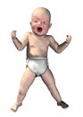 Angry Baby Royalty Free Stock Photo