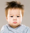 Angry baby boy Royalty Free Stock Photo