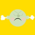 angry baby face illustration Royalty Free Stock Photo