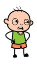 Angry Bald Boy Talking Cartoon