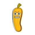 Angry banana cartoon character emote