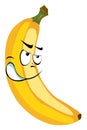 Angry banana, illustration, vector