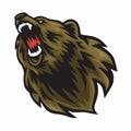 Angry Bear Logo Vector Roaring Mascot Design Royalty Free Stock Photo