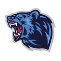 Angry Bear Roaring  Logo Mascot Template Vector Royalty Free Stock Photo