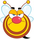 Angry Bee Cartoon Mascot Character Royalty Free Stock Photo
