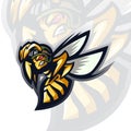 Angry bee esport mascot logo design Royalty Free Stock Photo
