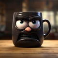 Angry Birds Character On White Coffee Mug - Vray Tracing, Gritty Reportage