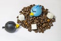 Angry birds on the coffee hill Royalty Free Stock Photo