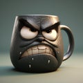 Angry Birds Mug: 3d Printed Art With Emotionally-charged Brushstrokes Royalty Free Stock Photo