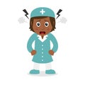 Angry Black Female Nurse Character