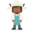 Angry Black Female Pizza Chef Character
