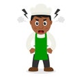 Angry Black Male Pizza Chef Character