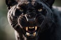 Angry black panther in the jungle filmy photography Royalty Free Stock Photo