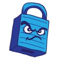Angry blue lock