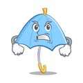 Angry blue umbrella character cartoon