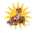 Angry boss business businessman laptop