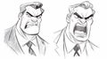 Angry Boss Businessman Vector Isolated Angry Expression Royalty Free Stock Photo
