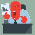 Angry boss is dissatisfied with results