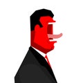 Angry Boss yelling. Office life. Businessman screaming. Vector i Royalty Free Stock Photo