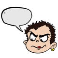Angry boy1 bubble Royalty Free Stock Photo
