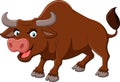 Angry bull cartoon