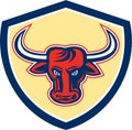 Angry Bull Head Crest Retro Royalty Free Stock Photo