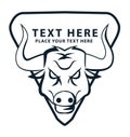 Angry Bull Head Logo Vector Illustration Design Royalty Free Stock Photo