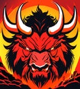 angry bull head mascot Royalty Free Stock Photo