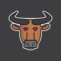 Angry bull head mascot Royalty Free Stock Photo